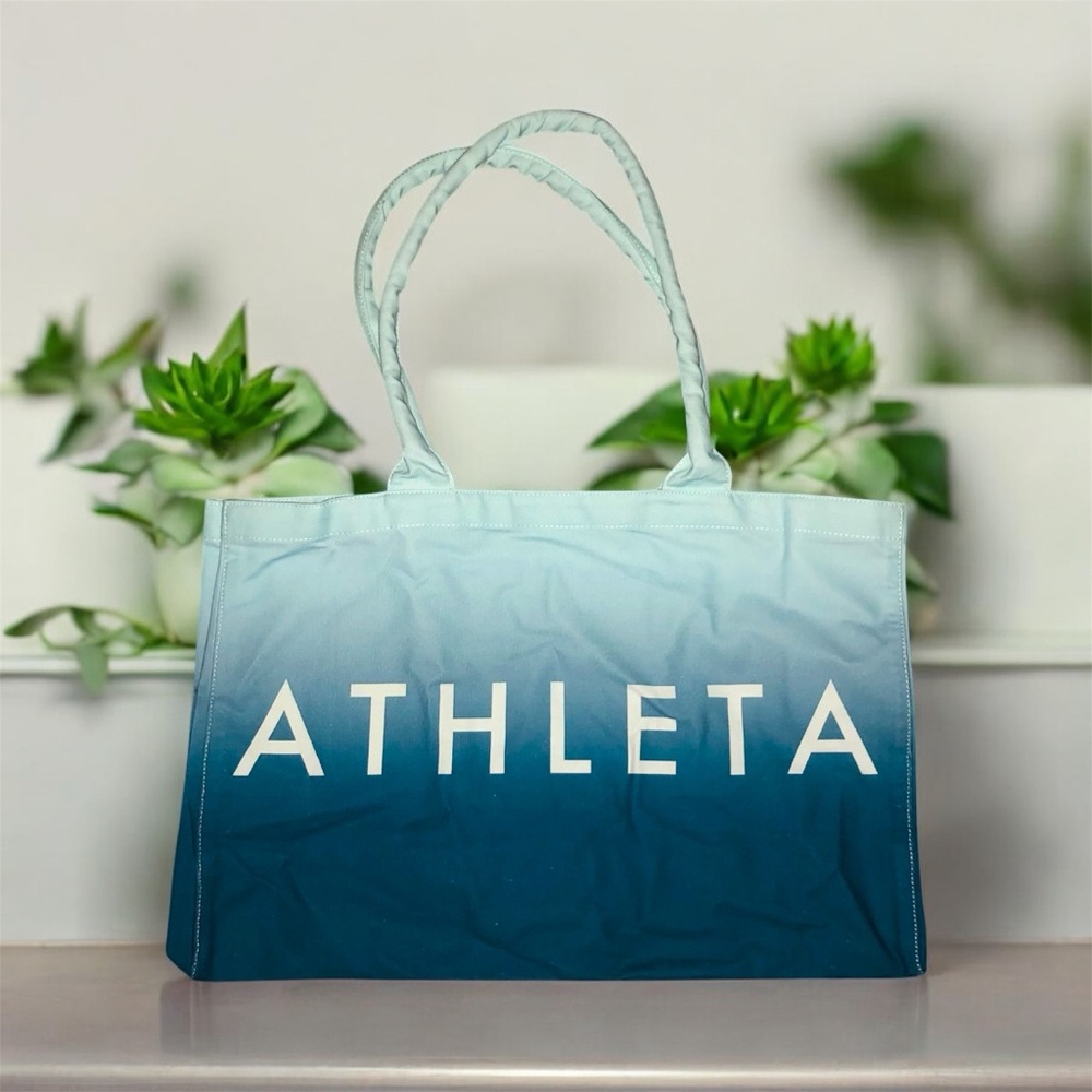 Athleta Teal Ombre “Power of She” Tote Bag